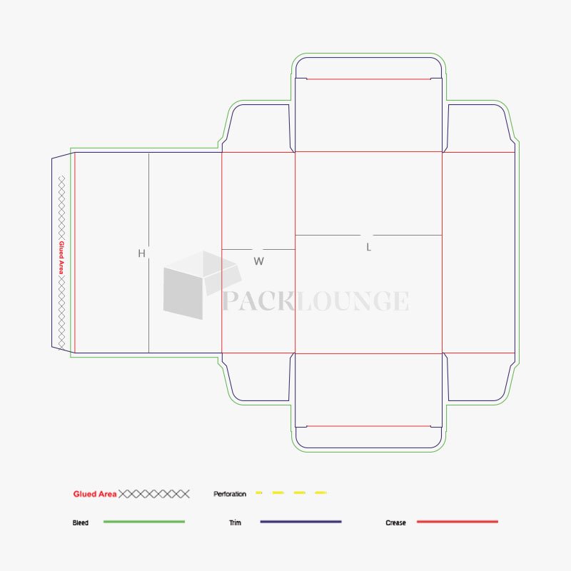 straight tuck end box template